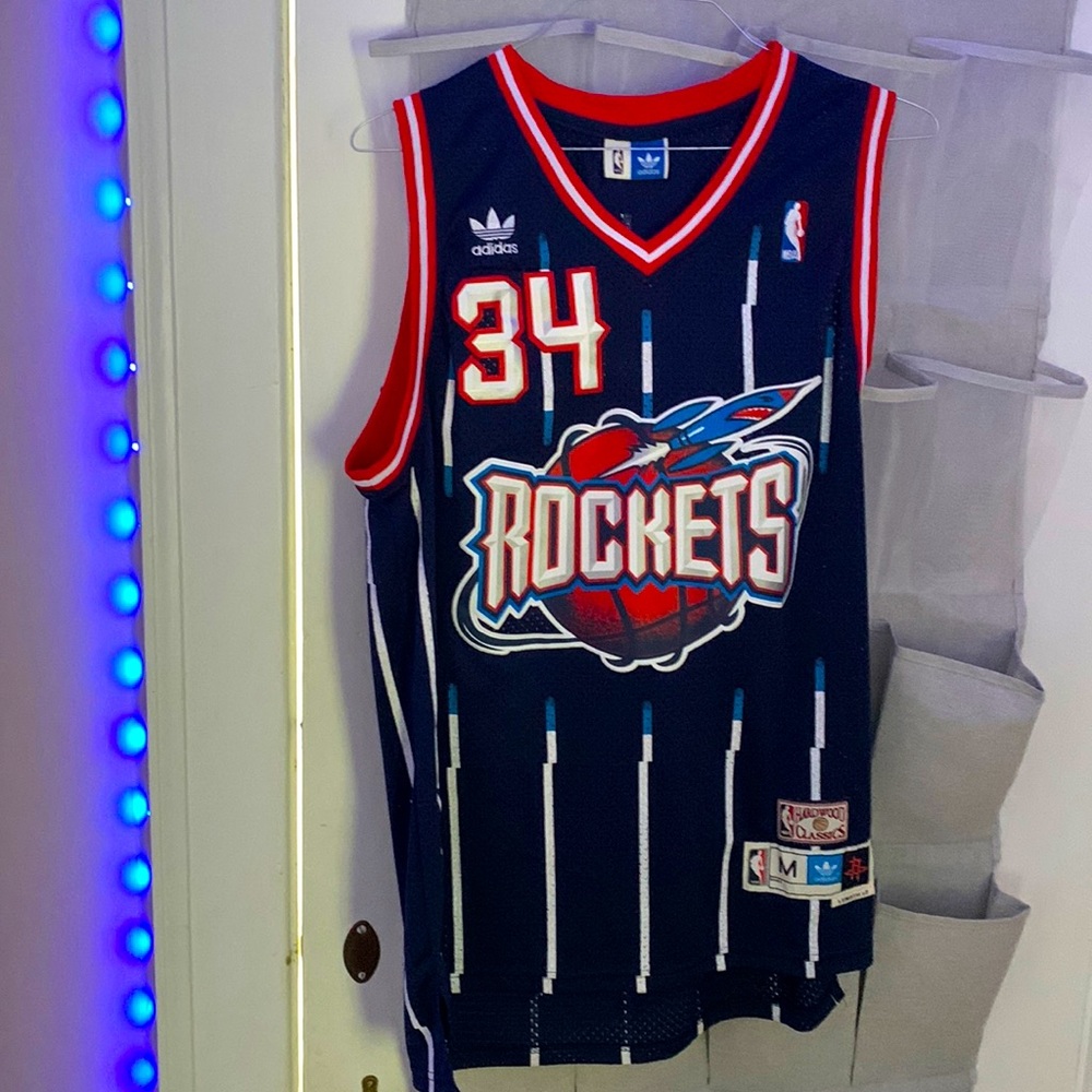 Hakeem Olajuwon Authentic Vintage Hardwood Classics Jersey By Adidas